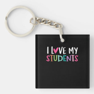 Back To School I love My Students Teachers Keychain