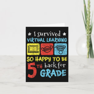 Back To School I Survived Virtual Learning 5th Gra Card