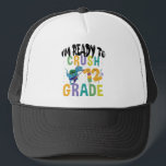 Back To School I'm Ready To Crush 12th Grade Dino Trucker Hat<br><div class="desc">Back To School I'm Ready To Crush 12th Grade Dino
12th, grade, gift, ideas, back to school, 2021, first day of school, gift idea, 12th, grader, student, twelveth, grade, dinosaur, school, teacher, grade, 12th grade teacher, student, teaching, 12th grade squad, kids, gifts</div>