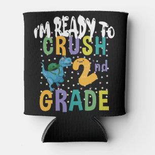 Back To School I'm Ready To Crush 2nd Grade Dino Can Cooler