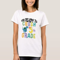 Back To School I'm Ready To Crush 5th Grade Dino