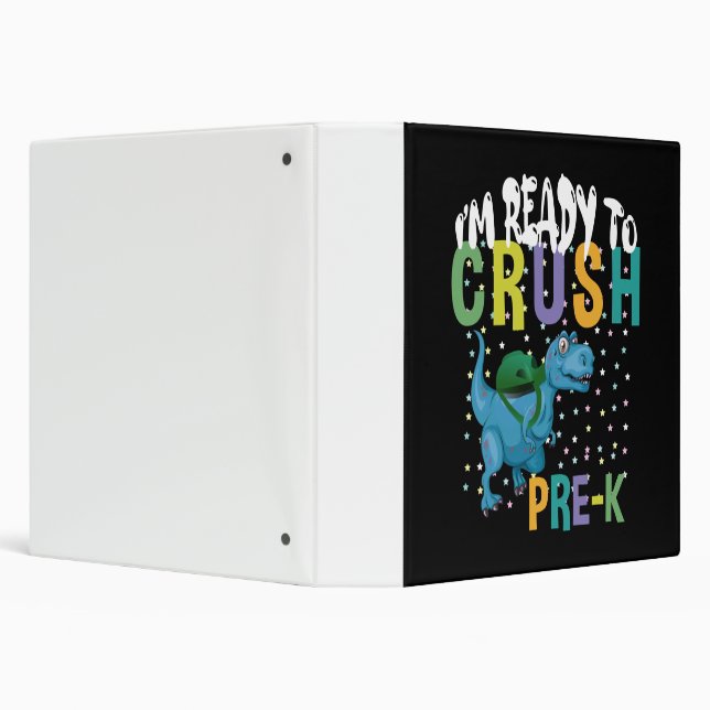 Back To School I'm Ready To Crush Pre-K Dinosaur Binder (Background)