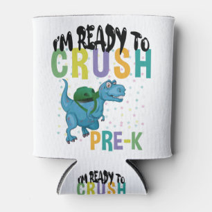 Back To School I'm Ready To Crush Pre-K Dinosaur Can Cooler