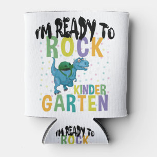 Back To School I'm Ready To Rock Pre-K Dinosaur Can Cooler