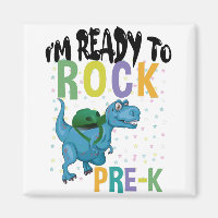 Back To School I'm Ready To Rock Pre-K Dinosaur