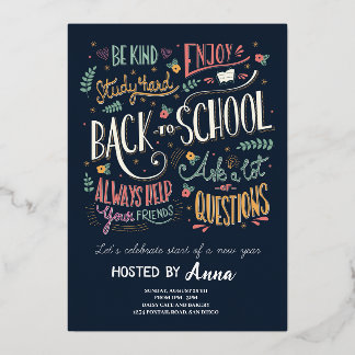 Back to school invitation