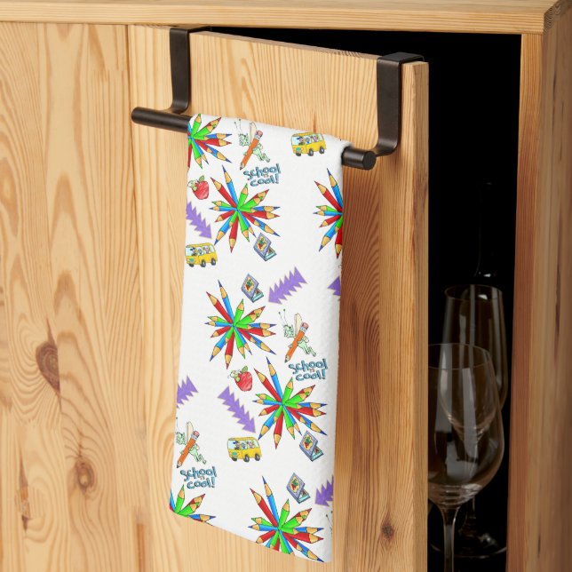 Back to School is Cool Kitchen Hand Towel (Thirds Fold)