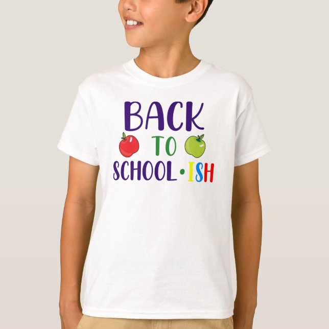 Back to School...ish – Funny Lazy Student Vibes  T-Shirt (Front)