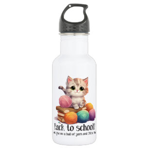 Back To School? Just Give Me Yarn 532 Ml Water Bottle