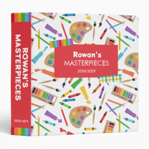 Back to School Kid's Masterpieces School Artwork Binder