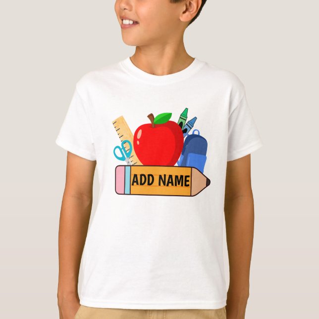 Back to School Kids Name Shirt - Personalized Kids (Front)