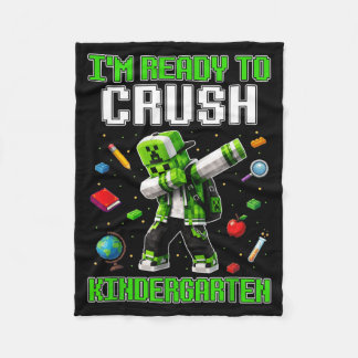 Back To School Kindergarten Boys Gamer First Day Fleece Blanket