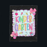 Back To School Kindergarten Coquette Pencil Bow Te Fleece Blanket<br><div class="desc">Back To School Kindergarten Coquette Pencil Bow Teacher Girl</div>