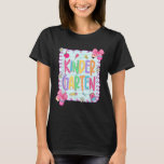 Back To School Kindergarten Coquette Pencil Bow Te T-Shirt<br><div class="desc">Back To School Kindergarten Coquette Pencil Bow Teacher Girl</div>