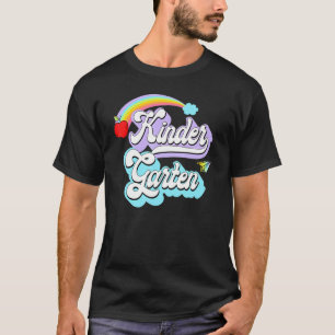 Back To School Kindergarten Rainbow Teacher Studen T-Shirt
