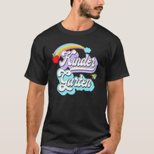 Back To School Kindergarten Rainbow Teacher Studen T-Shirt