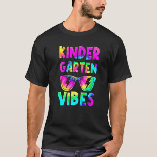 Back To School Kindergarten Vibes Tie Dye Teacher  T-Shirt
