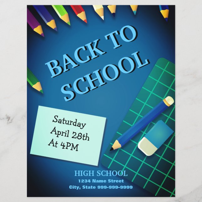 Back to school learning courses flyer (Front)