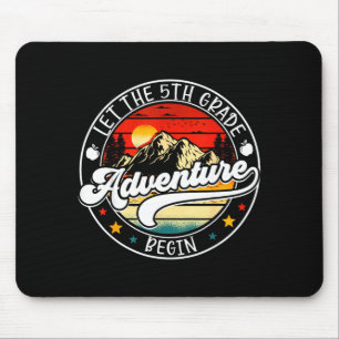 Back to school let the 5th fifth grade adventure mouse pad