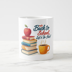 "Back to School, Let's Do This!" Motivational Quot Large Coffee Mug