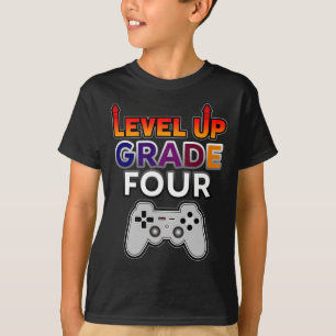 Back to School Level Up Grade Four T-Shirt