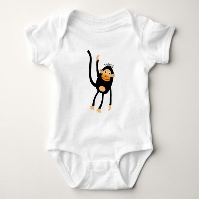 Back To School Little Monkey Baby Bodysuit (Front)