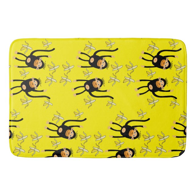 Back To School Little  Monkey Bath Mat (Front)