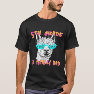 Back to School Llama 5th Grade Grader Teacher 1st  T-Shirt