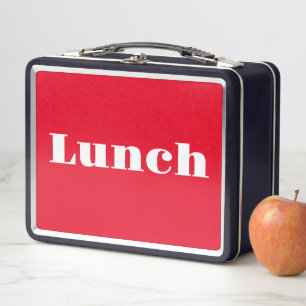 Back To School LUNCH  Logo Retro  Metal Lunch Box