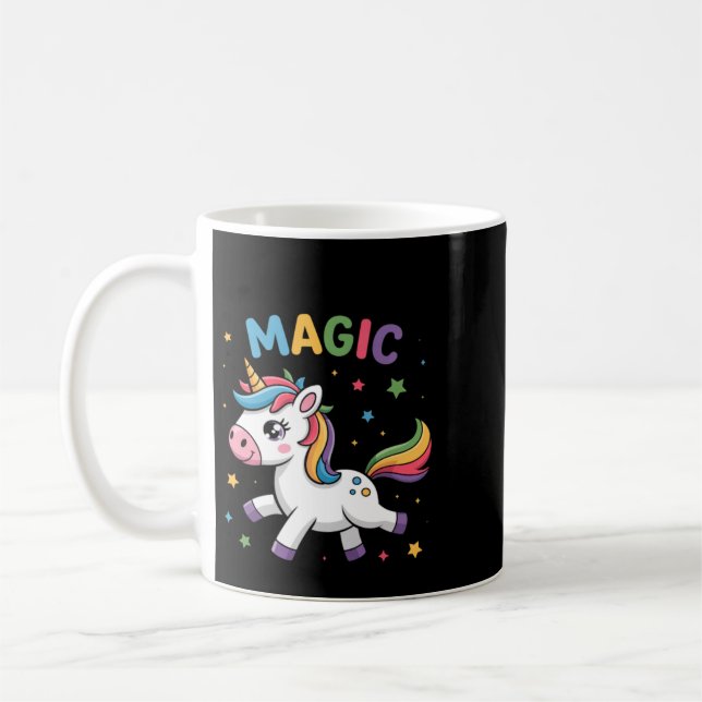 Back To School Magic Cute Unicorn Kids Coffee Mug (Left)