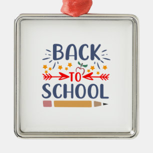 Back To School Metal Ornament