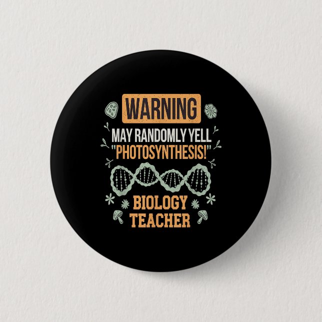 Back To School Microbiology Funny Science Teacher  2 Inch Round Button (Front)
