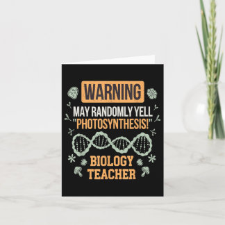 Back To School Microbiology Funny Science Teacher  Card