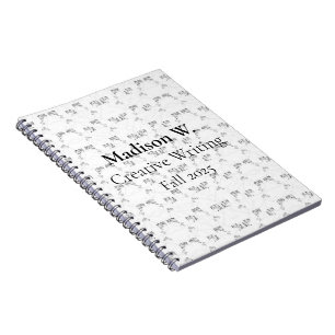 Back-to-School Minimal Line Pattern Summer Notebook