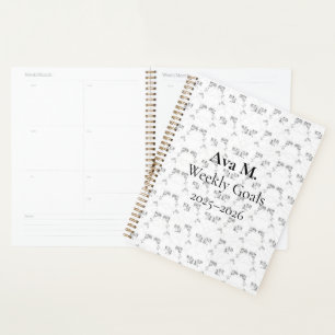 Back-to-School Minimal Line Pattern Summer Planner