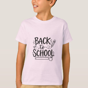 Back to School Minimal School Supplies Pencil Rule T-Shirt