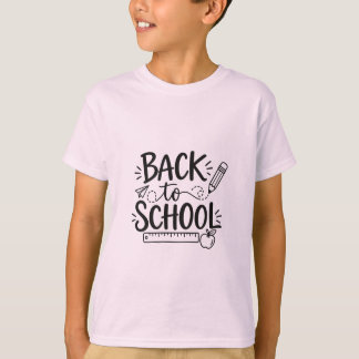 Back to School Minimal School Supplies Pencil Rule T-Shirt