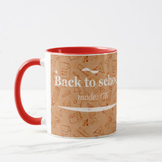 Back to School Mode On Doodle Typography Mug