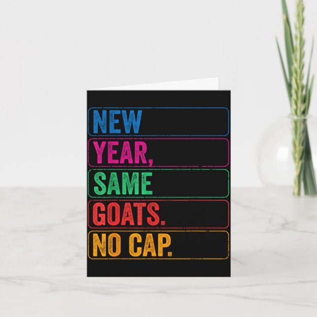 Back to school new year same goats no cap  card (Front)