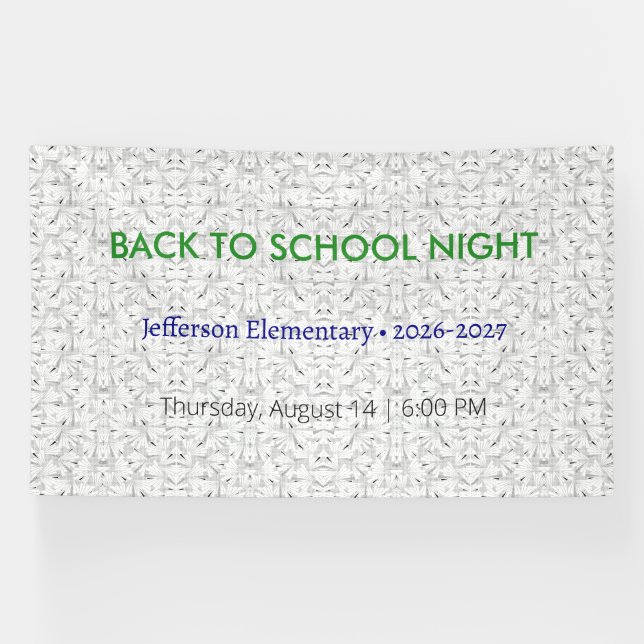 Back to School Night Vinyl Banner – Custom School  (Horizontal)