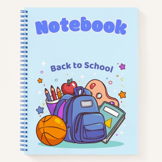 Back to school 💜💙📒📐 notebook (Front)