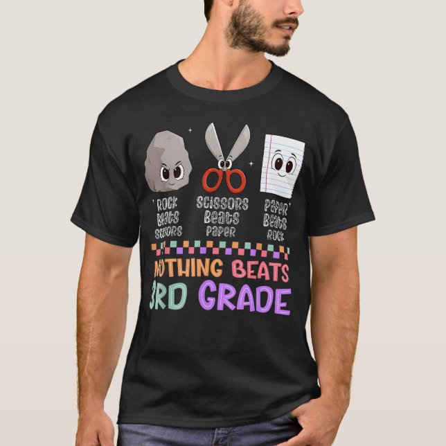 Back To School Nothing Beats Third 3Rd Grade T-Shirt (Front)