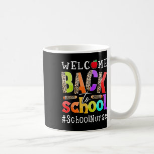 Back To School Nurse First Day Of School Leopard  Coffee Mug