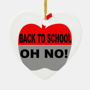 Back To School Oh No Ceramic Ornament