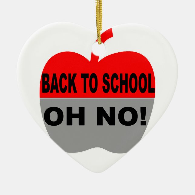 Back To School Oh No Ceramic Ornament (Front)