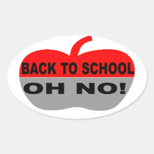 Back To School Oh No Oval Sticker