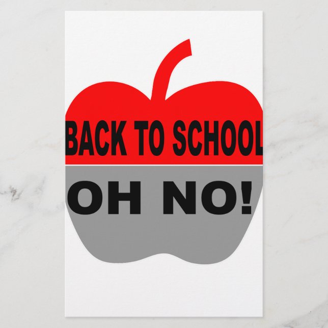 Back To School Oh No Stationery (Front)
