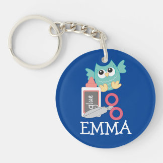 Back to School OWL Name keychain or Tag