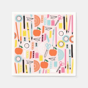 Back to school paper napkins