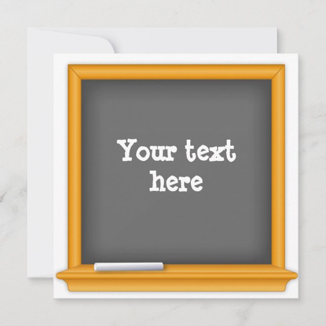 Back-to-School Party Chalkboard Invitation (Front)